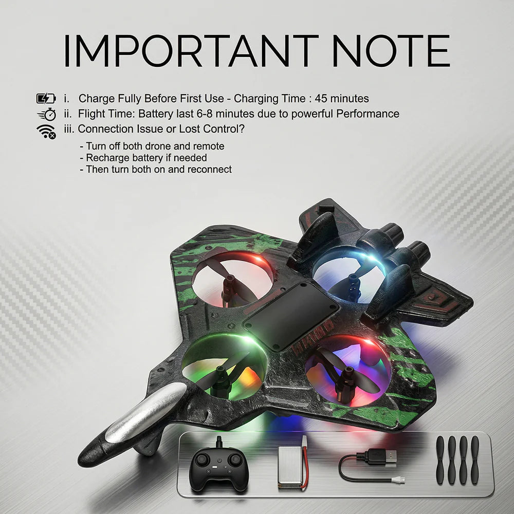X33 Fighter Aircraft Drone - Remote Control Quadcopter